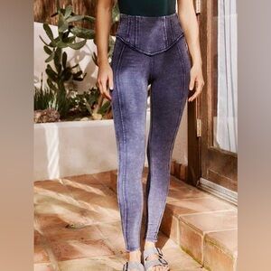 FP Movement by Free People Washed Indigo High-Waist Leggings